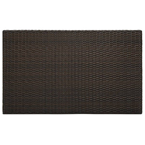 Tavolo da Bar da Giardino Marrone 100x60,5x110,5 cm Polyrattan 45873