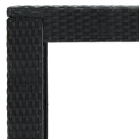 Tavolo da Bar da Giardino Nero 100x60,5x110,5 cm Polyrattan 45874