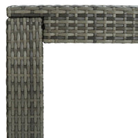 Tavolo Bar da Giardino Grigio 140,5x60,5x110,5 cm in Polyrattan 45878
