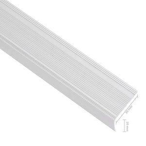 Profili a L per Gradini 15 pz in Alluminio 90 cm Argento 146733