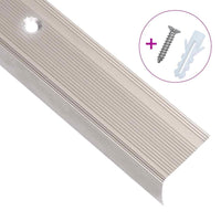 Profili a L per Gradini 5 pz in Alluminio 90 cm Champagne 146746