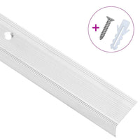 Profili a L per Gradini 15 pz in Alluminio 100 cm Argento