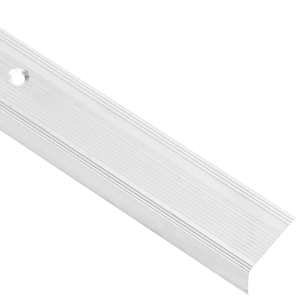 Profili a L per Gradini 15 pz in Alluminio 100 cm Argento