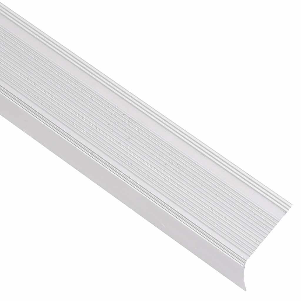 Profili a L per Gradini 5 pz in Alluminio 100 cm Argento 146759