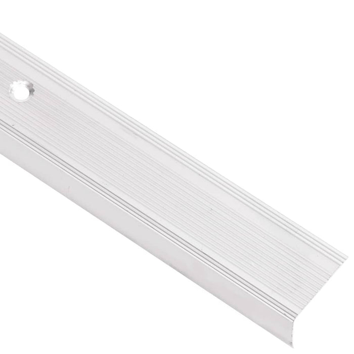 Profili a L per Gradini 10 pz in Alluminio 67 cm Argento 146778