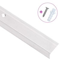 Profili a L per Gradini 10 pz in Alluminio 67 cm Argento 146778
