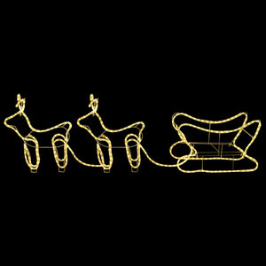 Renne e Slitta Decorazione Natalizia per Esterni 576 LED   cod mxl 37010