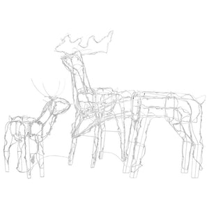 Decorazioni di Natale a Forma di Renne 3 pz 229 LED 289962