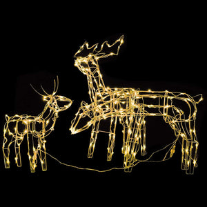 Decorazioni di Natale a Forma di Renne 3 pz 229 LED-Luci decorative natalizie 724532