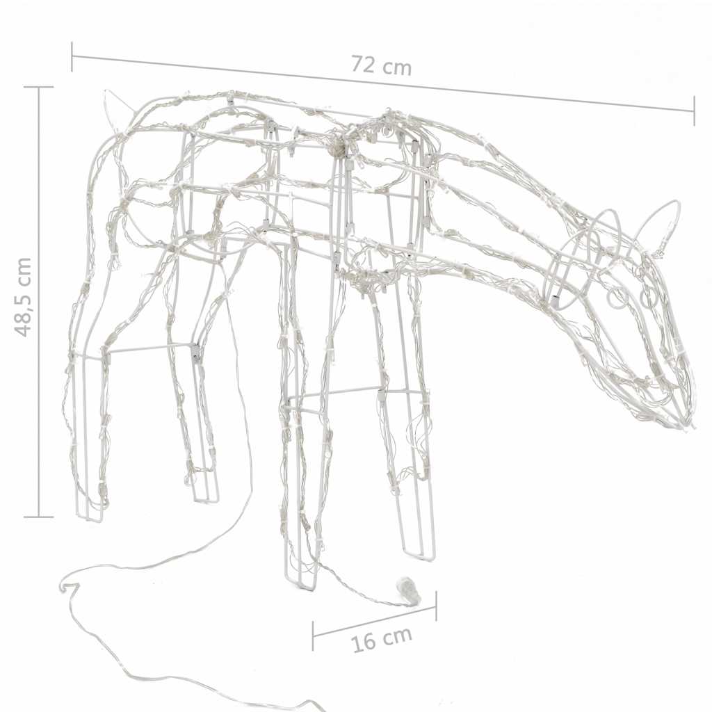 Decorazioni di Natale a Forma di Renne 3 pz 229 LED 289962