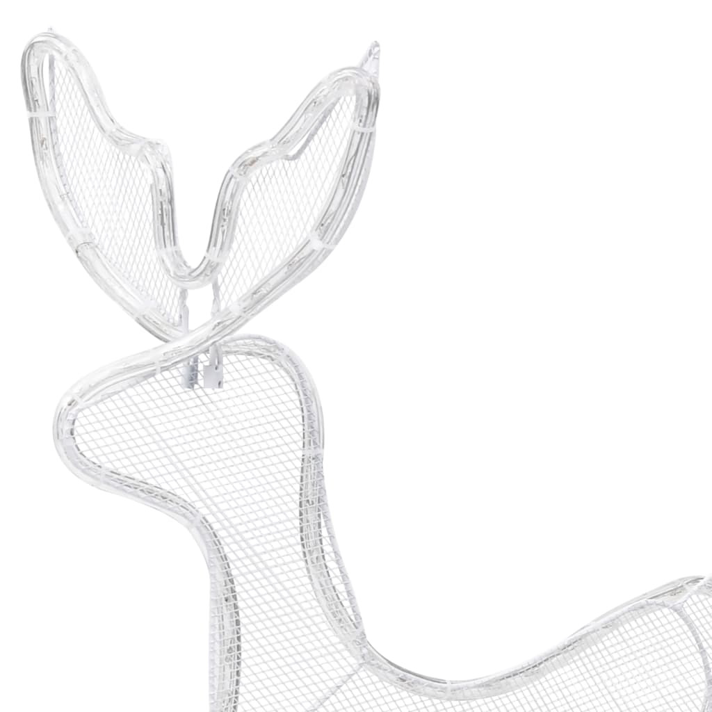 Decorazione Luminosa Natalizia Slitta e 2 Renne in Rete 648 LED 289972