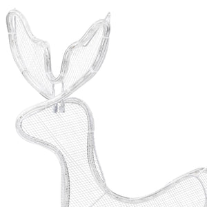 Decorazione Luminosa Natalizia Slitta e Renna con Rete 432 LED cod mxl 32734