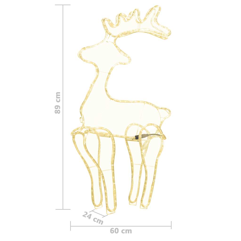 Decorazione Natalizia Renna in Rete con 306 LED 60x24x89 cm 289976