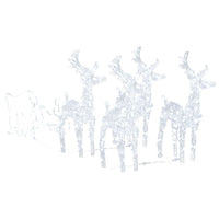 Decorazione Natalizia Renne e Slitta 280x28x55 cm in Acrilico 289980