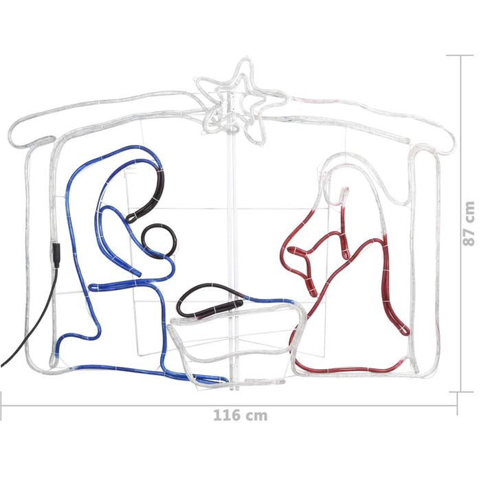 NativitÃ  Decorazione di Natale 240 LED 116x41x87 cm