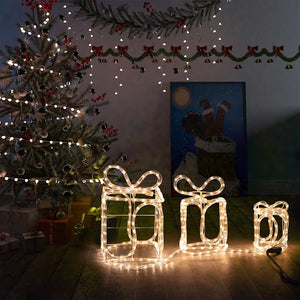 Decorazione Natale Scatole Regalo con 180 LED Interni Esterni 289982