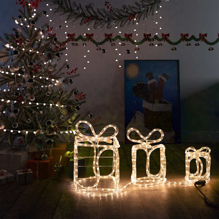 Decorazione Natale Scatole Regalo con 180 LED Interni Esterni 289982