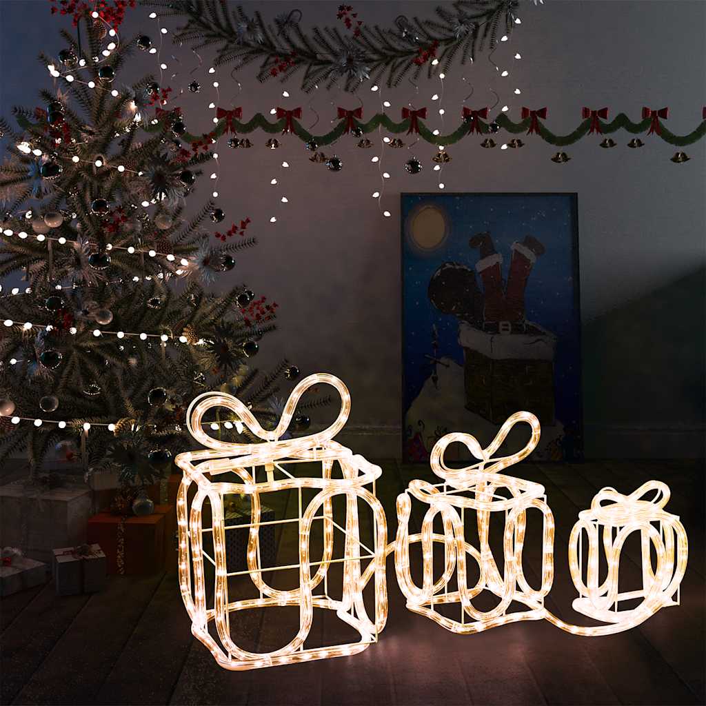 Decorazione Natale Scatole Regalo con 180 LED Interni Esterni 289982