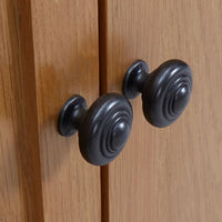 Libreria con 4 Ante 90x35x200 cm in Rovere Massello e Vetro 289180