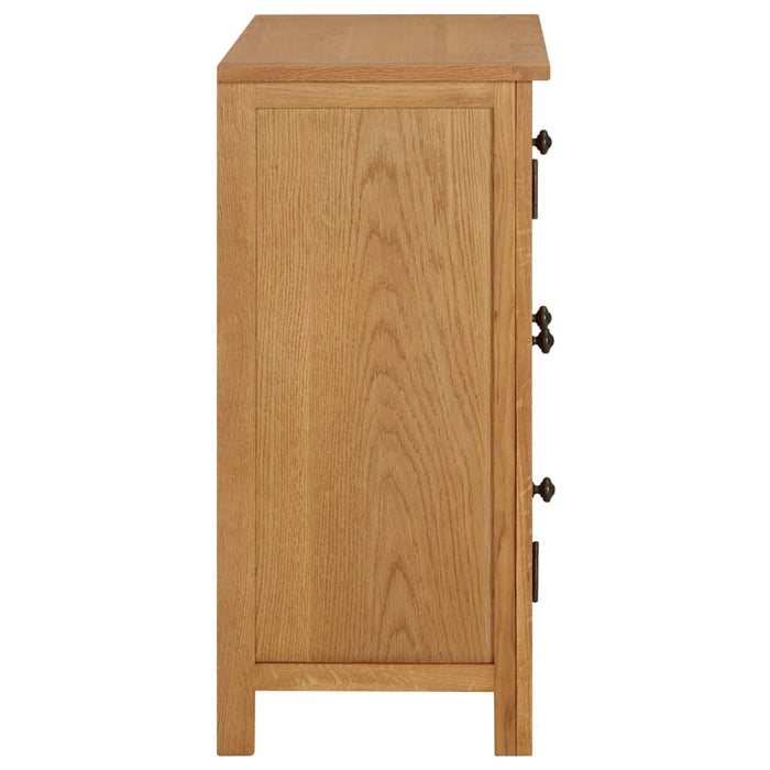 Credenza 70x35x75 cm Legno Massello di Rovere 289188