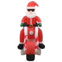 Babbo Natale Gonfiabile sulla Moto LED IP44 160 cm