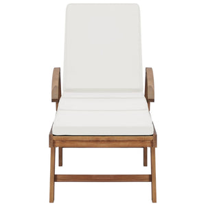 Lettini Prendisole con Cuscini 2 pz in Legno di Teak Crema 3054633