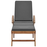 Lettini Prendisole con Cuscini 2 pz Legno di Teak Grigio Scuro 3054634