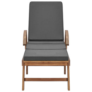 Lettini Prendisole con Cuscini 2 pz Legno di Teak Grigio Scuro 3054634