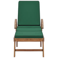 Lettini Prendisole con Cuscini 2 pz in Legno di Teak Verde cod mxl 8688