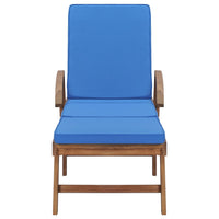 Lettini Prendisole con Cuscini 2 pz in Legno di Teak Blu cod mxl 8699