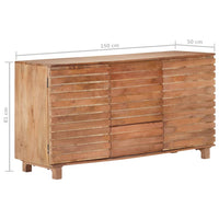 Credenza 150x50x81 cm in Legno Massello di Mango 287764