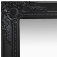 Specchio da Parete Stile Barocco 40x40 cm Nero 320307