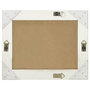 Specchio da Parete Stile Barocco 50x40 cm Bianco 320308