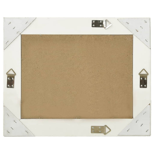 Specchio da Parete Stile Barocco 50x40 cm Bianco 320308