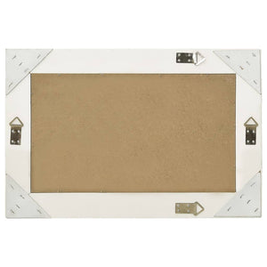 Specchio da Parete Stile Barocco-Specchio a Muro-Specchio Decorativo 60x40 cm Bianco