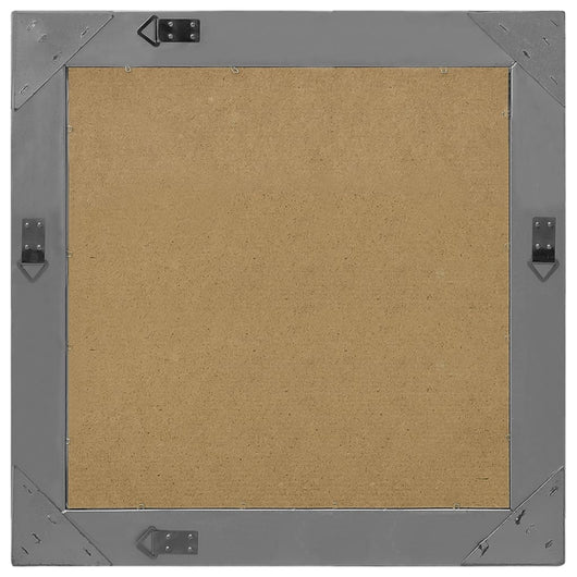 Specchio da Parete Stile Barocco 60x60 cm Nero 320335