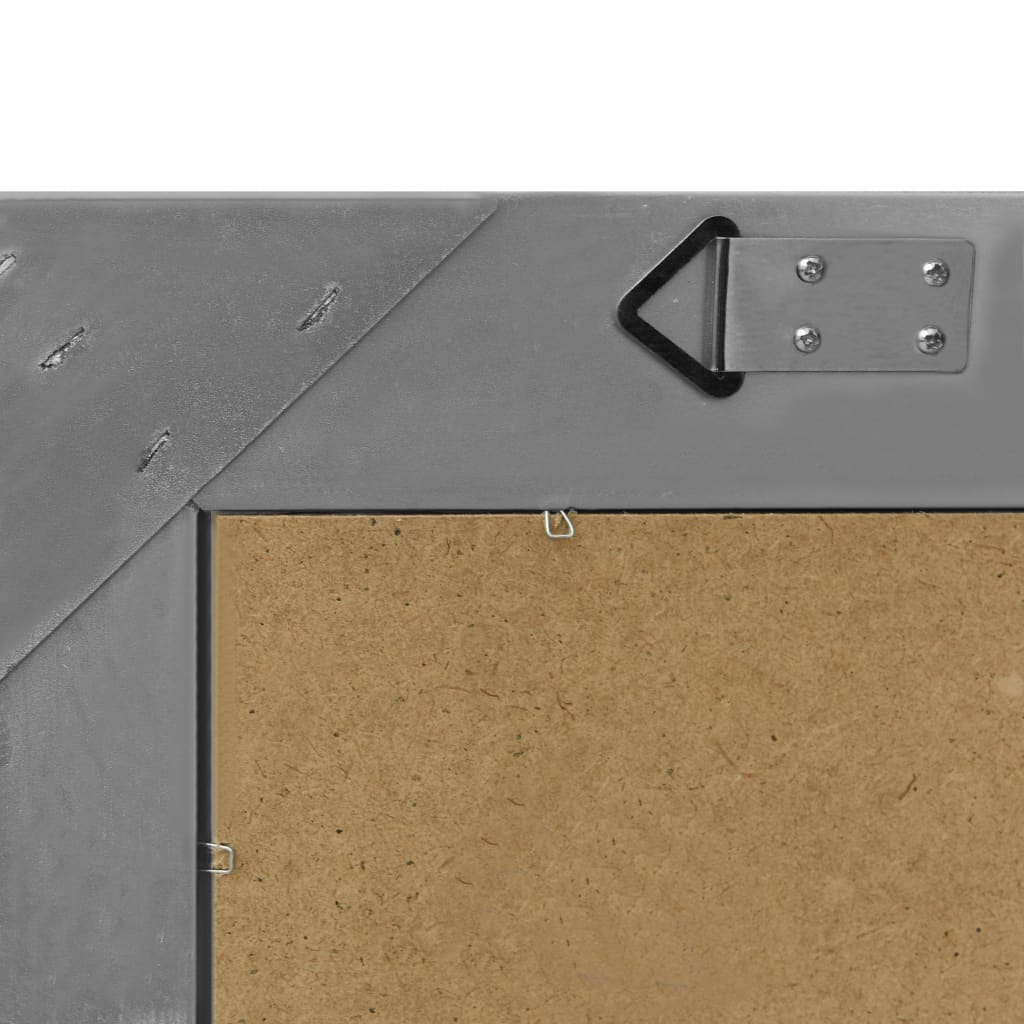 Specchio da Parete Stile Barocco 60x60 cm Nero 320335