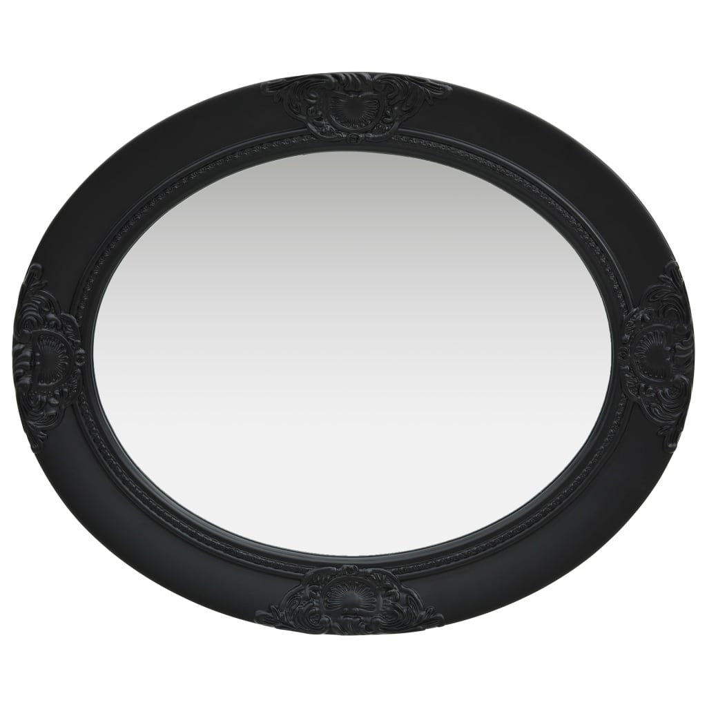 Specchio da Parete Stile Barocco-Specchio a Muro-Specchio Decorativo 50x60 cm Nero 230102
