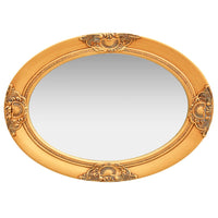 Specchio da Parete Stile Barocco 50x70 cm Oro