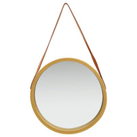 Specchio da Parete con Cinghia 50 cm Oro 320365