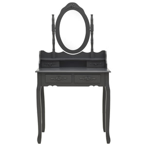 Set toletta con sgabello 75 x 69 x 140 cm grigio 02_0006272