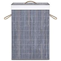 Cesto Portabiancheria in BambÃ¹ Grigio 72 L cod mxl 67782