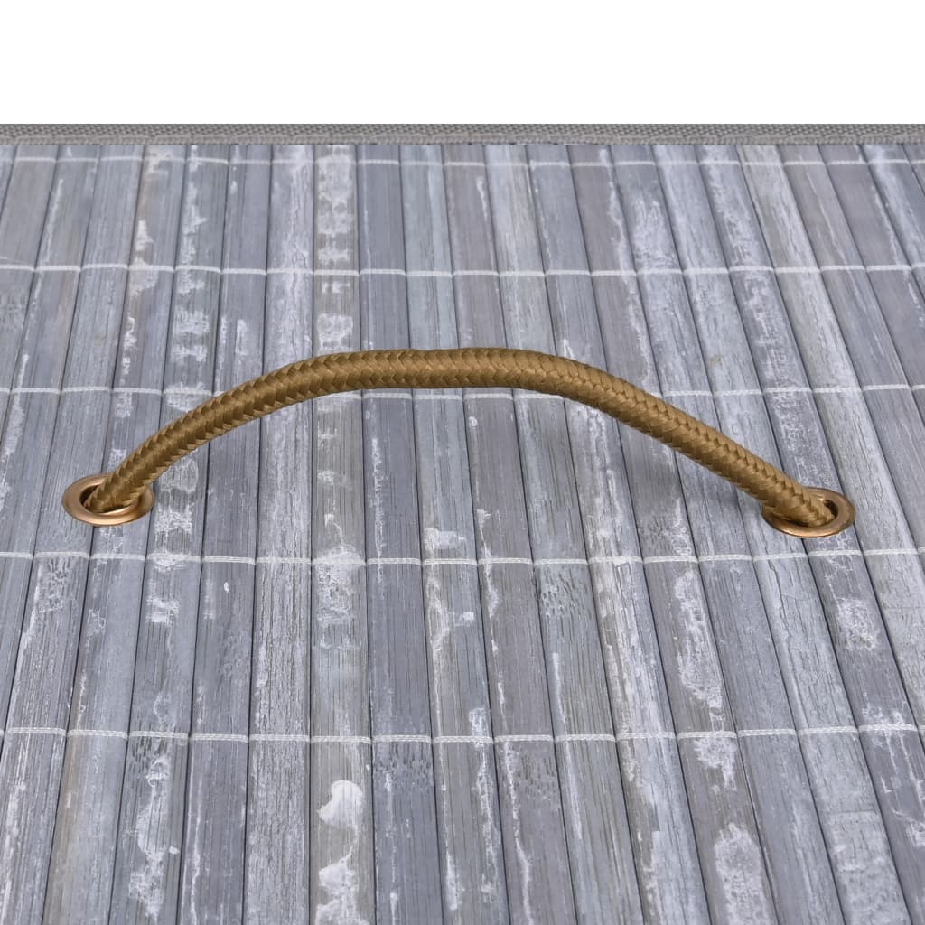 Cesto Portabiancheria in BambÃ¹ Grigio 72 L cod mxl 67782