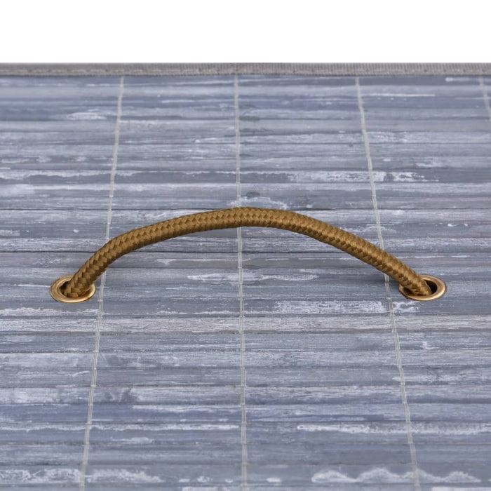 Cesto Portabiancheria in BambÃ¹ Grigio 100 L cod mxl 49761