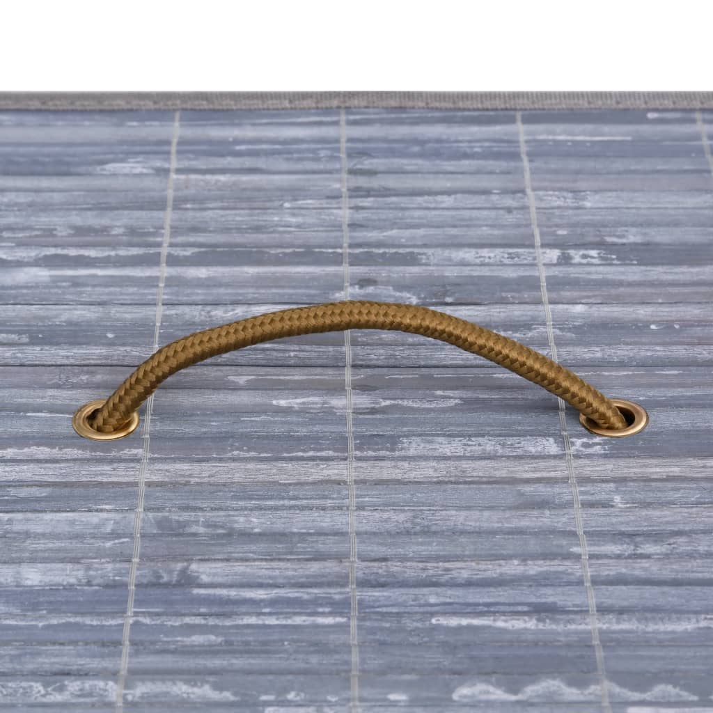 Portabiancheria a 2 scomparti in bambù 100 litri grigio 02_0006141