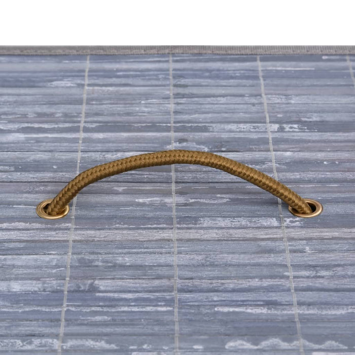 Portabiancheria a 2 scomparti in bambù 100 litri grigio 02_0006141