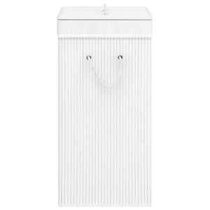 Cesto Portabiancheria in BambÃ¹ Bianco 72 L cod mxl 52063