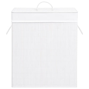 Cesto Portabiancheria in BambÃ¹ Bianco 100 L cod mxl 52684
