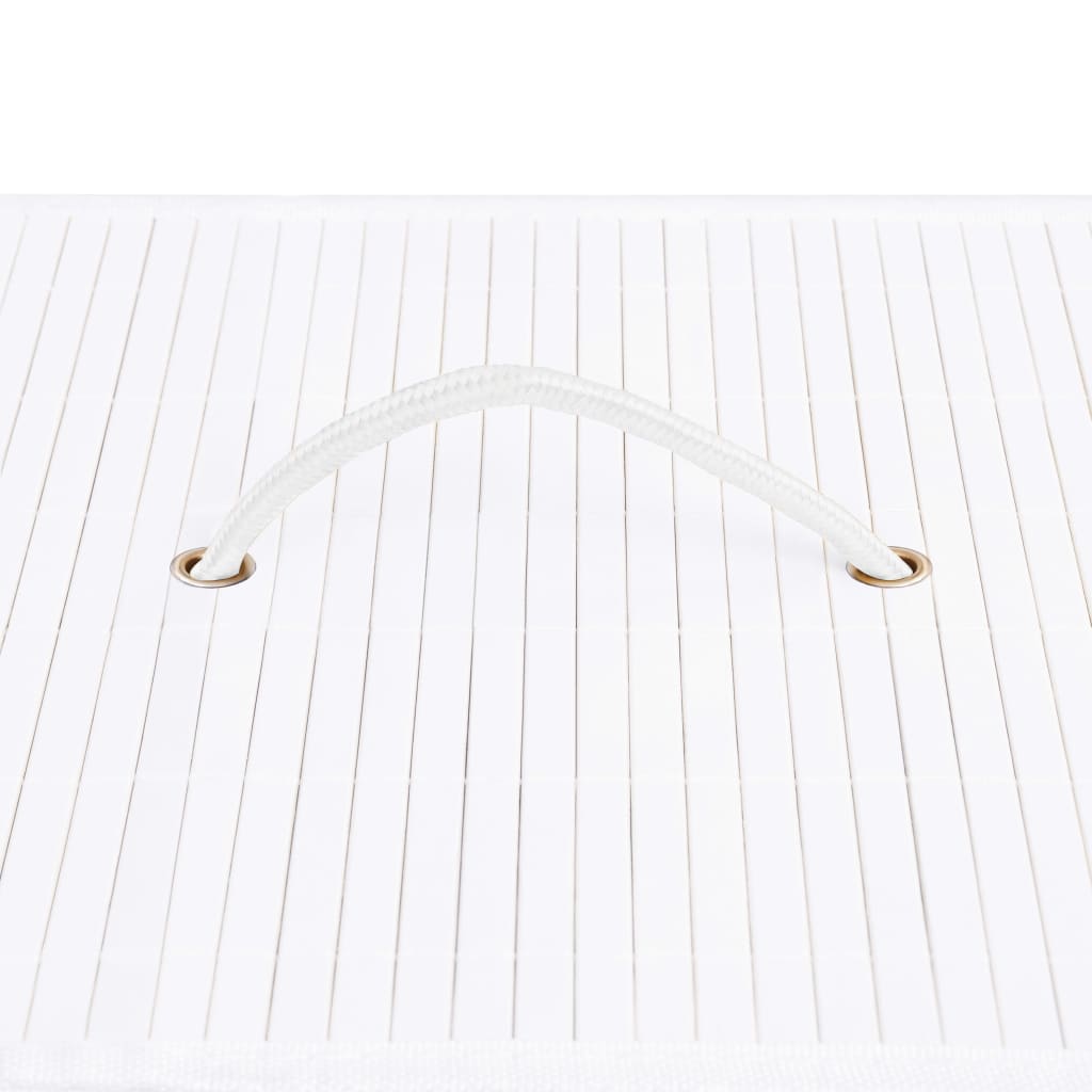 Cesto Portabiancheria in BambÃ¹ Bianco 100 L cod mxl 52684