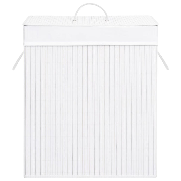 Cesto Portabiancheria in BambÃ¹ Bianco 83 L cod mxl 51435